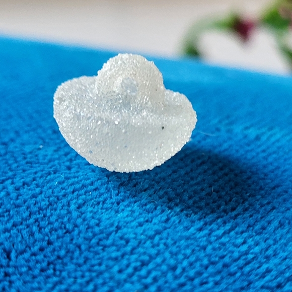 Vintage Round White Domed Plastic Shank Sugared Texture Sewing Buttons ~ 8pcs - Picture 10 of 13